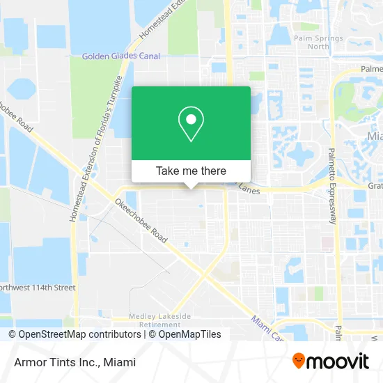 Armor Tints Inc. map