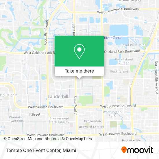 Temple One Event Center map