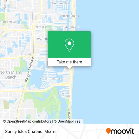 Sunny Isles Chabad map
