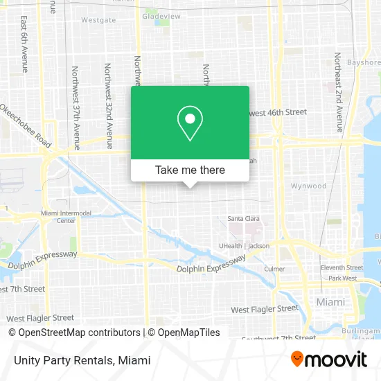 Unity Party Rentals map