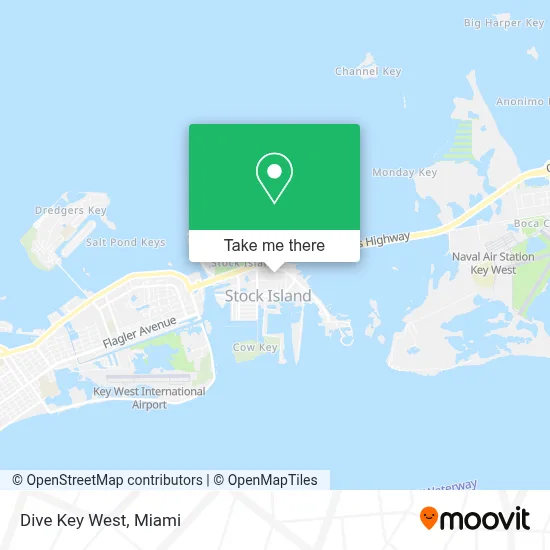 Dive Key West map