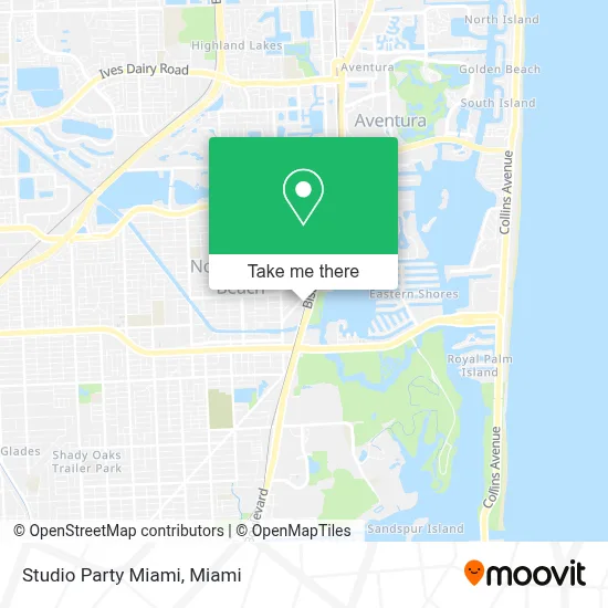 Studio Party Miami map