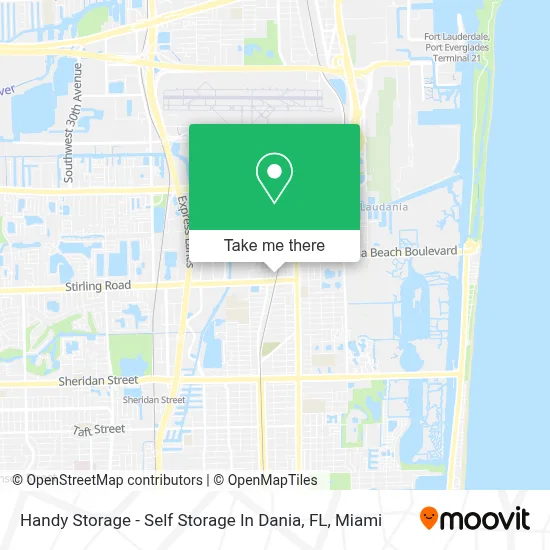 Handy Storage - Self Storage In Dania, FL map