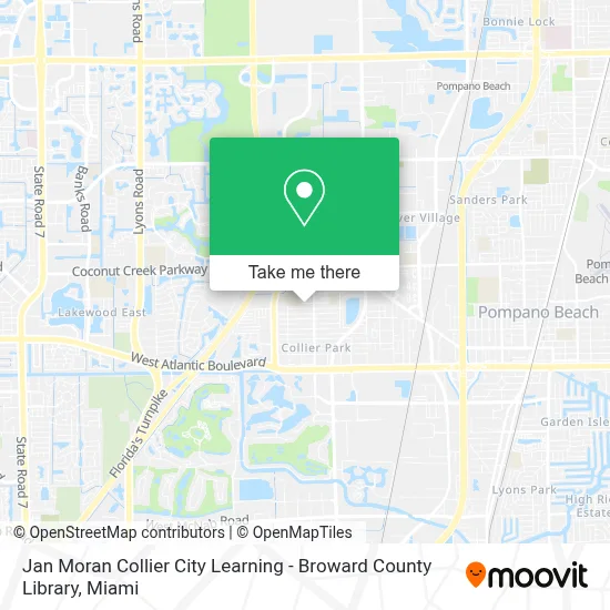 Jan Moran Collier City Learning - Broward County Library map