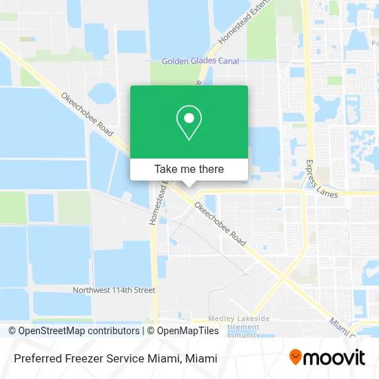 Preferred Freezer Service Miami map