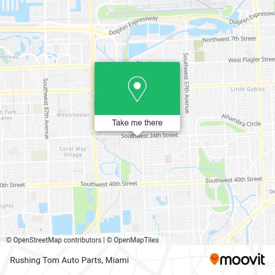 Rushing Tom Auto Parts map