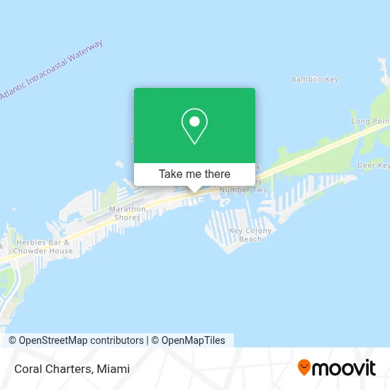 Coral Charters map