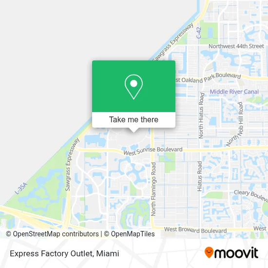 Express Factory Outlet map