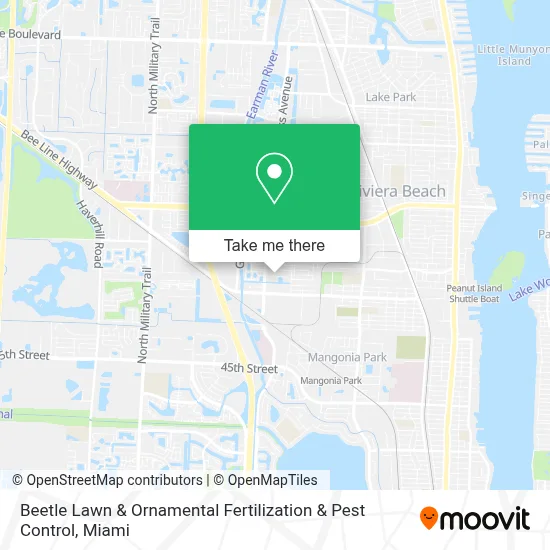 Beetle Lawn & Ornamental Fertilization & Pest Control map