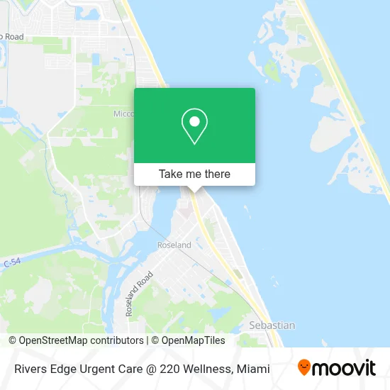 Rivers Edge Urgent Care @ 220 Wellness map