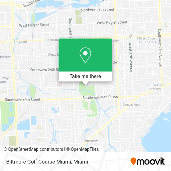 Biltmore Golf Course Miami map