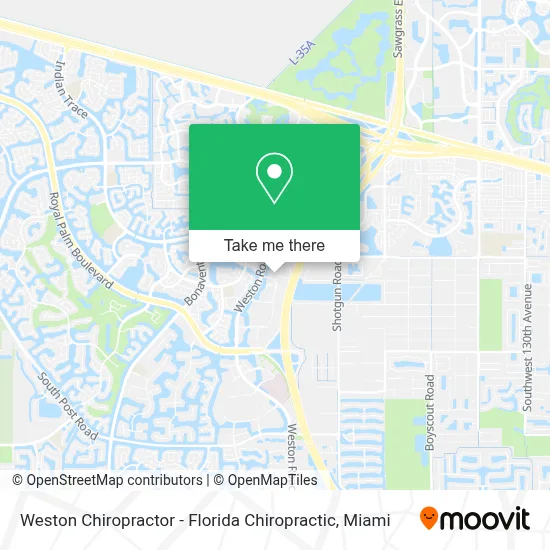 Weston Chiropractor - Florida Chiropractic map