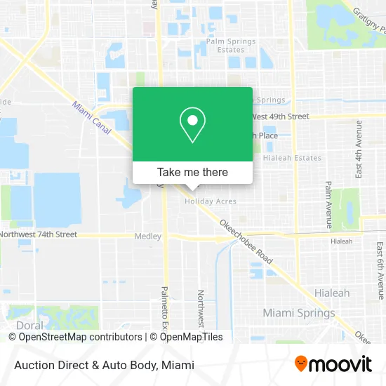 Auction Direct & Auto Body map