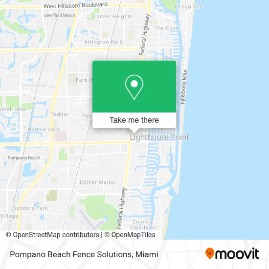 Pompano Beach Fence Solutions map