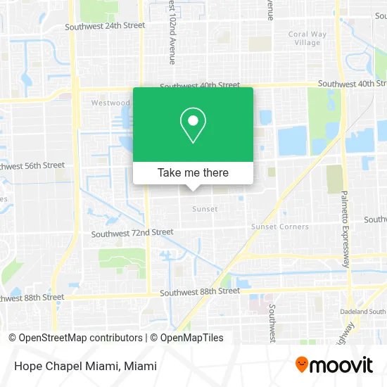 Hope Chapel Miami map