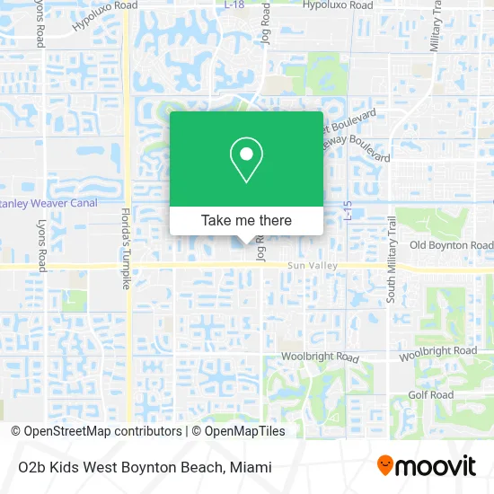 O2b Kids West Boynton Beach map