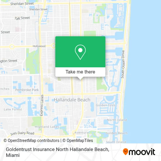 Goldentrust Insurance North Hallandale Beach map