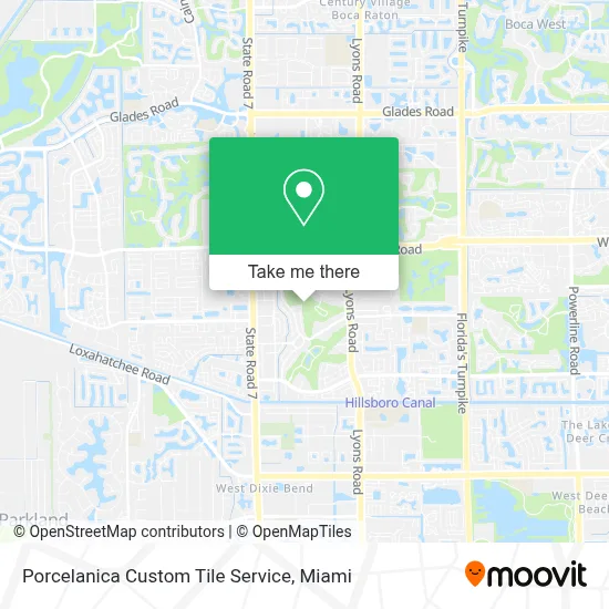 Porcelanica Custom Tile Service map