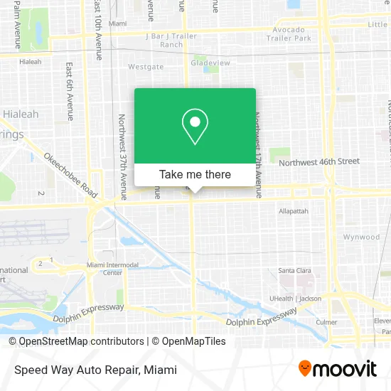Speed Way Auto Repair map