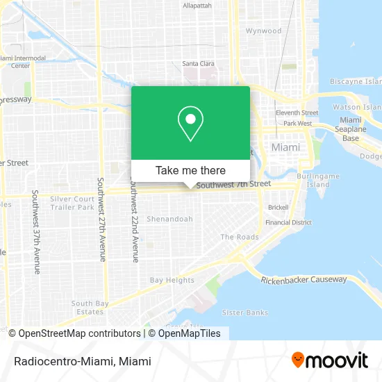 Radiocentro-Miami map