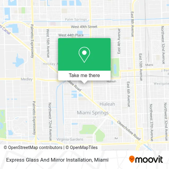 Express Glass And Mirror Installation map
