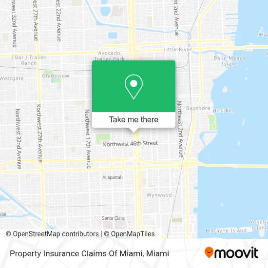 Property Insurance Claims Of Miami map