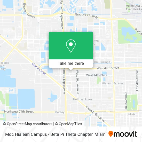 Mdc Hialeah Campus - Beta Pi Theta Chapter map