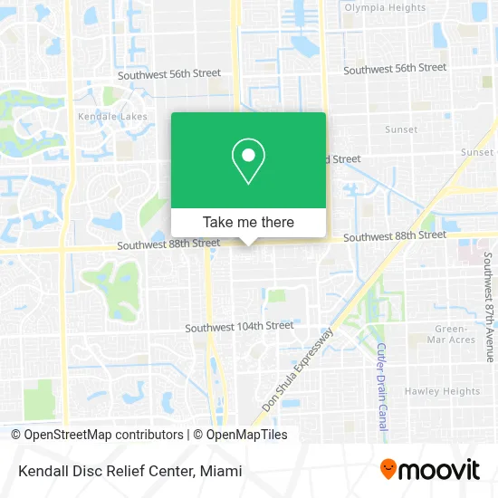Kendall Disc Relief Center map