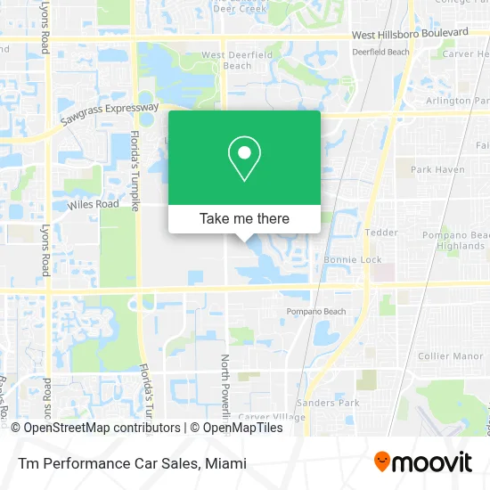 Tm Performance Car Sales map