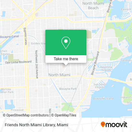 Friends North Miami Library map