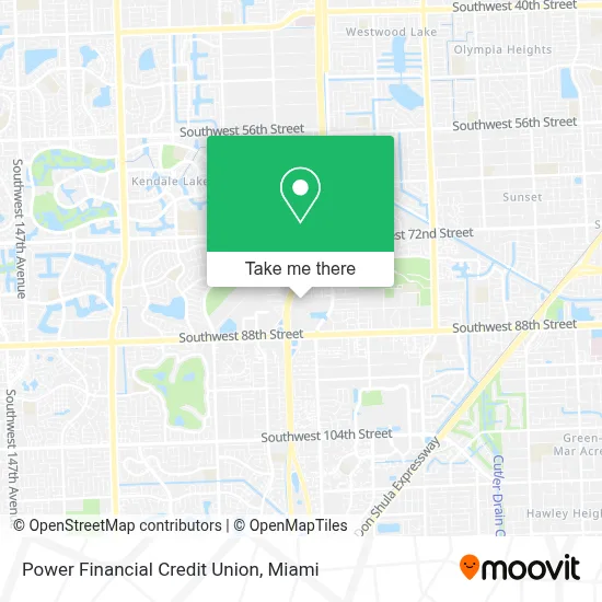 Power Financial Credit Union map