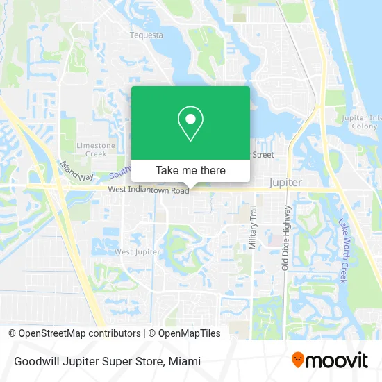 Goodwill Jupiter Super Store map