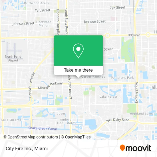 City Fire Inc. map