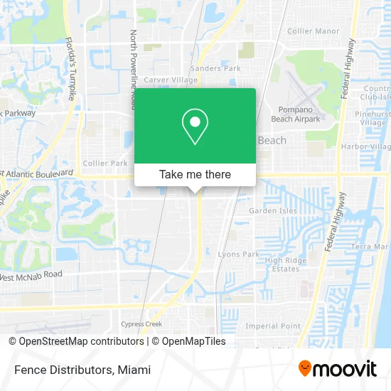 Fence Distributors map
