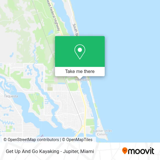 Get Up And Go Kayaking - Jupiter map