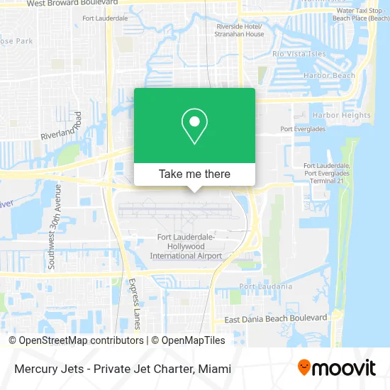 Mercury Jets - Private Jet Charter map