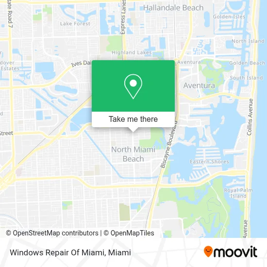 Windows Repair Of Miami map