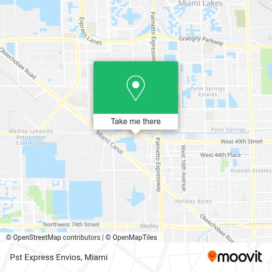 Pst Express Envios map