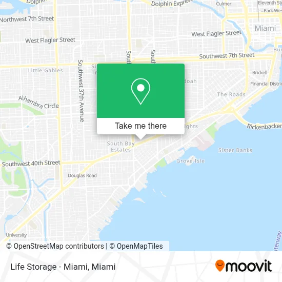 Life Storage - Miami map