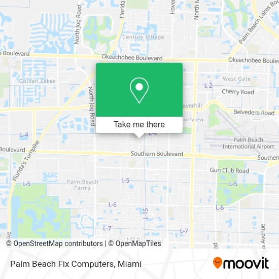 Palm Beach Fix Computers map
