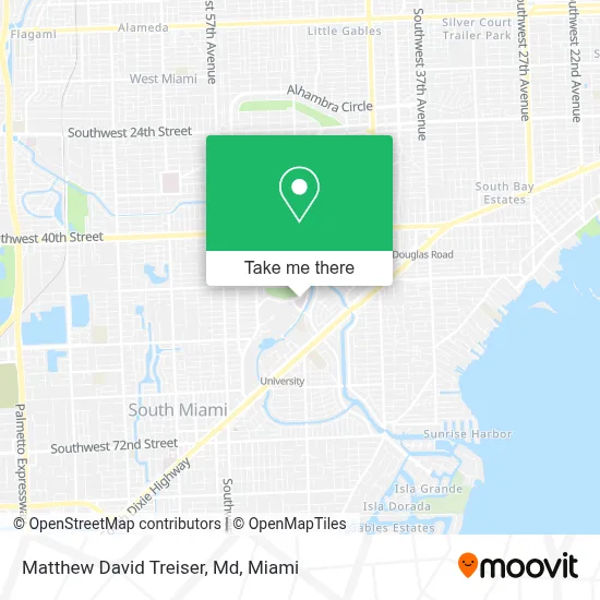 Matthew David Treiser, Md map
