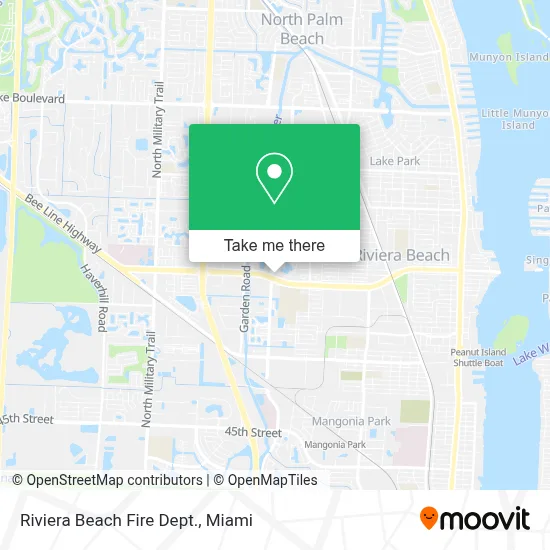 Riviera Beach Fire Dept. map