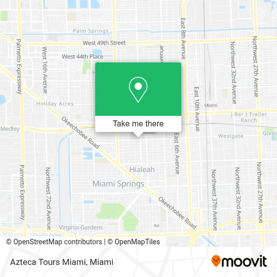 Azteca Tours Miami map