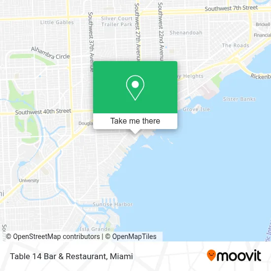 Table 14 Bar & Restaurant map
