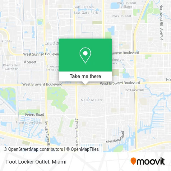 Foot Locker Outlet map