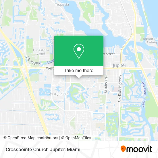 Crosspointe Church Jupiter map