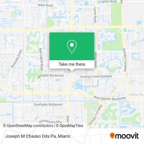 Joseph M Chasko Dds Pa map