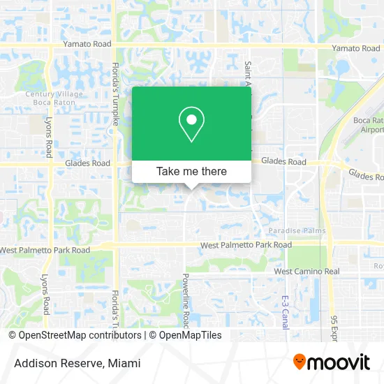 Addison Reserve map