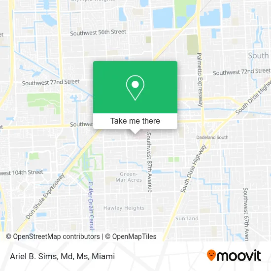 Ariel B. Sims, Md, Ms map