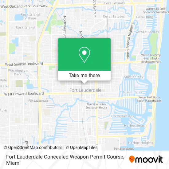 Fort Lauderdale Concealed Weapon Permit Course map